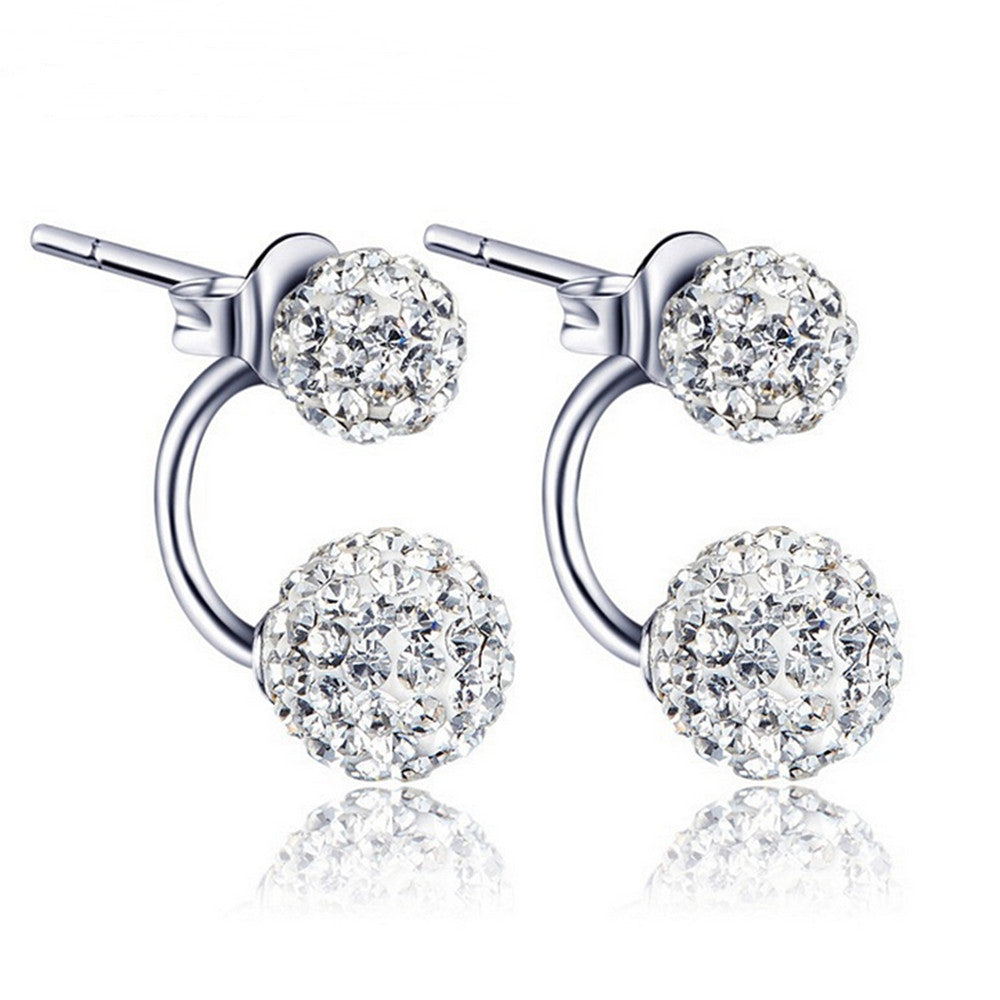 Temperament Cubic Zirconia Shambhala Stud Earrings