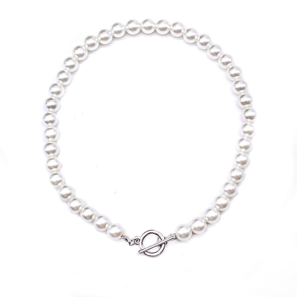 Taylor Toggle Clasp Linked Circle Choker Necklace