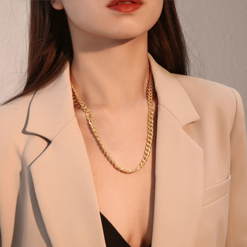 Emma Multilayer Gold Chain Necklace