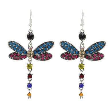 Emma Rhinestone Dragonfly Earrings - Kirijewels.com