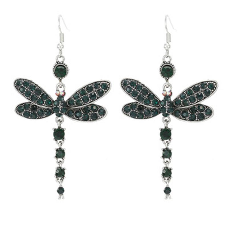 Emma Rhinestone Dragonfly Earrings - Kirijewels.com