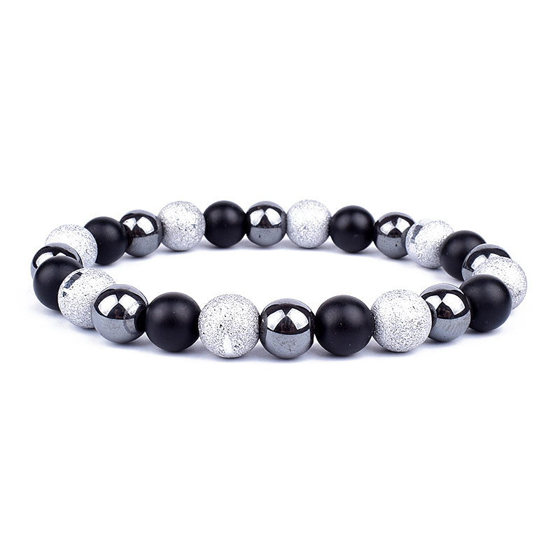 Tiger Eye Magnetic Natural Black Obsidian Beads Bracelet