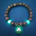 Glowing In The Dark Lotus Flower Charm Bracelet - Kirijewels.com