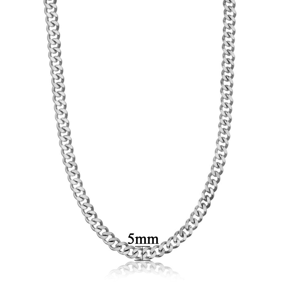 Neck Heavy Stainless Steel Cuban Chain Necklace