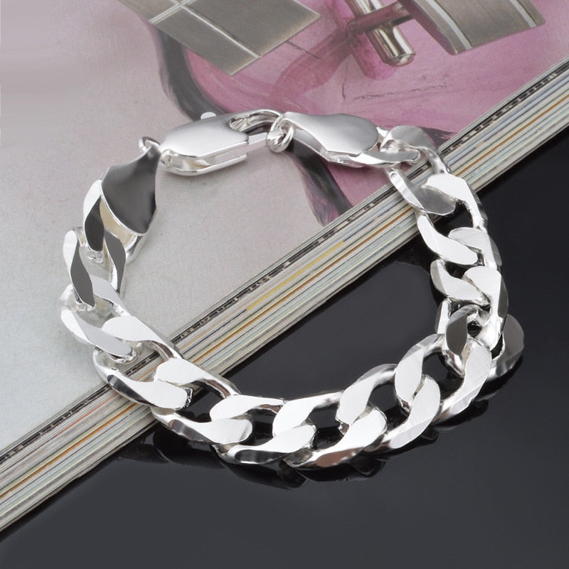 Diana 925 Sterling Silver Sideways Cuff Bracelet