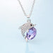 Rhinestone Crystal Dolphin Pendant Necklace-Pendant Necklaces-Kirijewels.com-X13Z-purple-Kirijewels.com