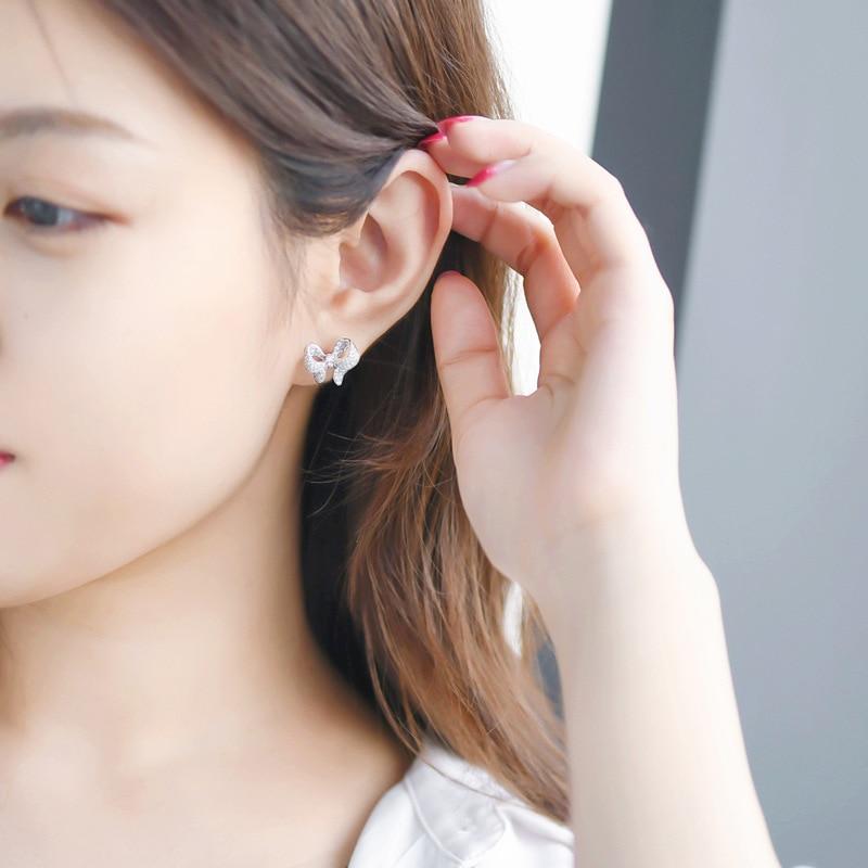 Ava S925 Sterling Silver Bowknot Earrings - Kirijewels.com