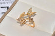 Bling Stone Resizable Butterfly Ring - Kirijewels.com