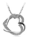 Free Austrian Crystal Double Heart Necklace-Necklace-Kirijewels.com-Silver-Kirijewels.com