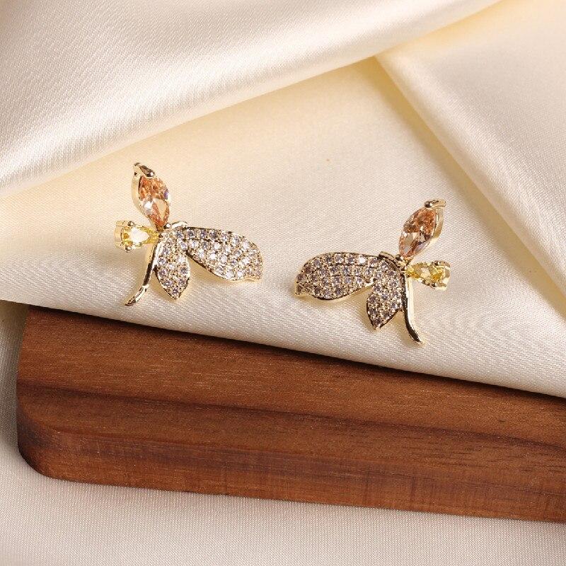 Emma Cubic Zirconia Butterfly Earrings - Kirijewels.com