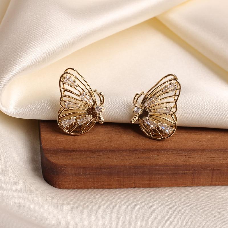 Emma Cubic Zirconia Butterfly Earrings - Kirijewels.com