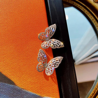 Emma Cubic Zirconia Butterfly Earrings - Kirijewels.com