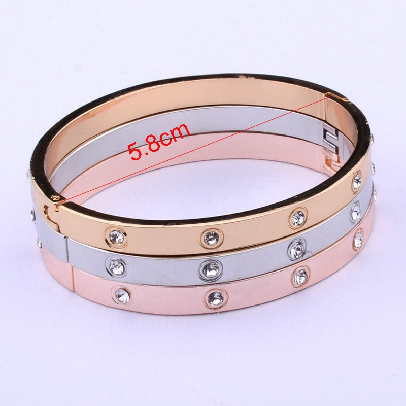Clara Rhinestone Classic Cuff Bracelet
