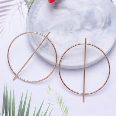 Samantha Exaggerated Big Circle Drop Earrings - Kirijewels.com