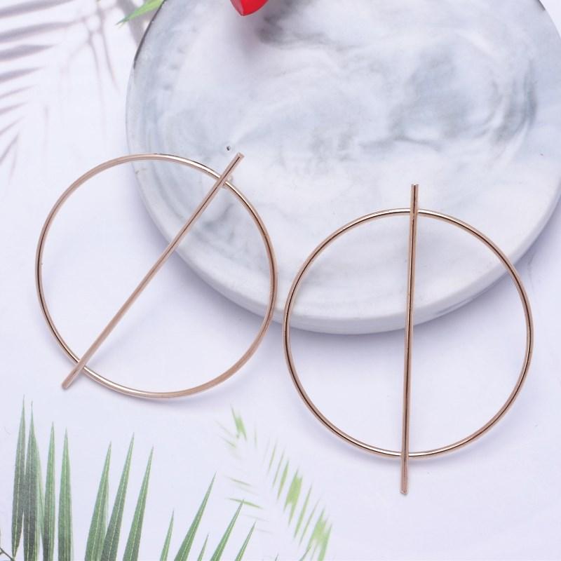 Samantha Exaggerated Big Circle Drop Earrings - Kirijewels.com