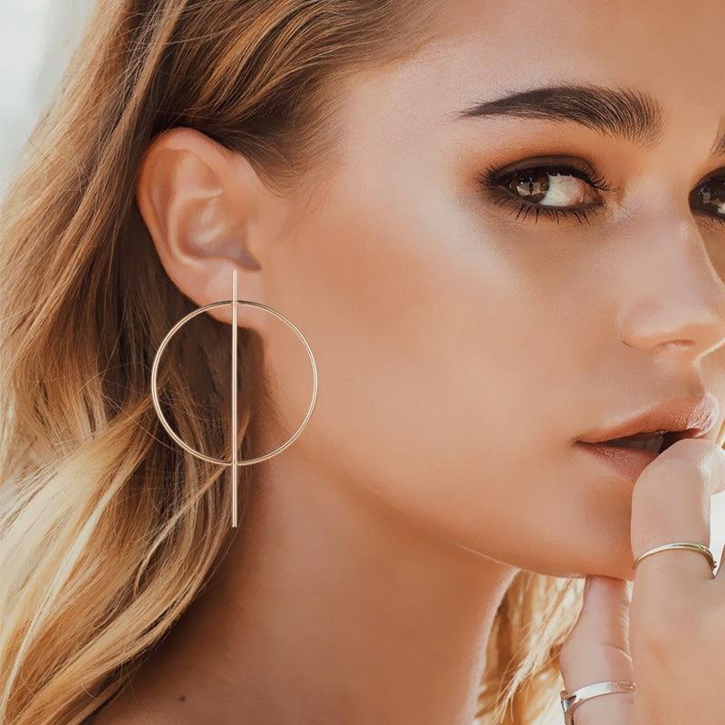 Samantha Exaggerated Big Circle Drop Earrings - Kirijewels.com