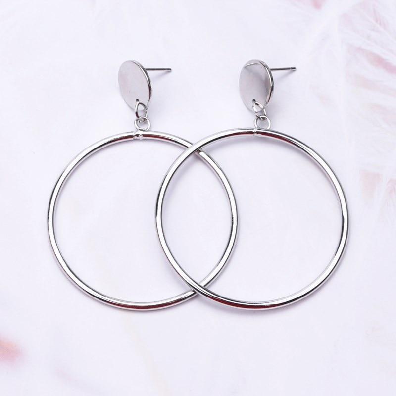 Samantha Exaggerated Big Circle Drop Earrings - Kirijewels.com