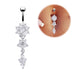 Navel Nail Flower Belly Button Ring - Kirijewels.com