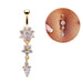 Navel Nail Flower Belly Button Ring - Kirijewels.com