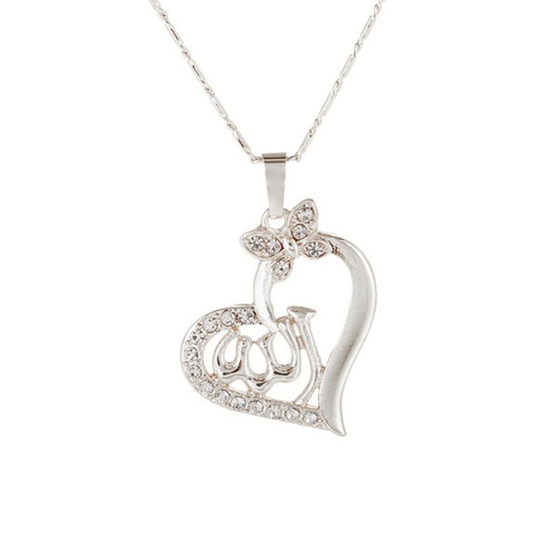 Rocky Mountain Hollow Metal Heart Butterfly Necklace