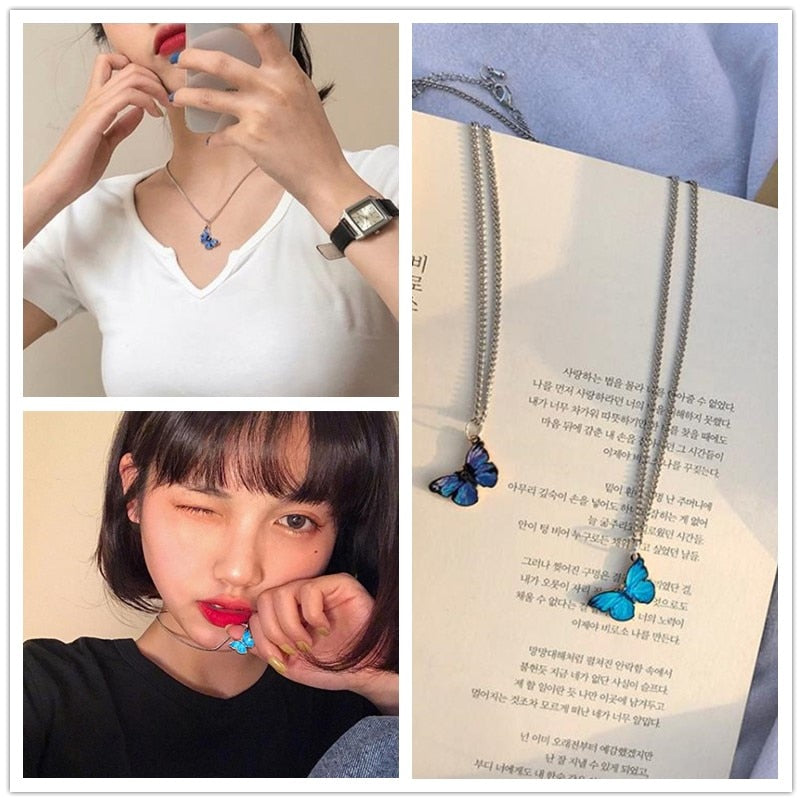 Luna Butterfly Pendant Necklace