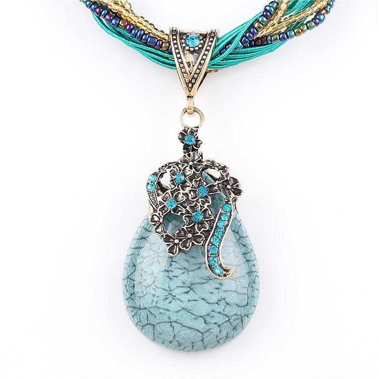FREE Crystal Stone Pendant Necklace-Necklace-Kirijewels.com-dark blue-Kirijewels.com