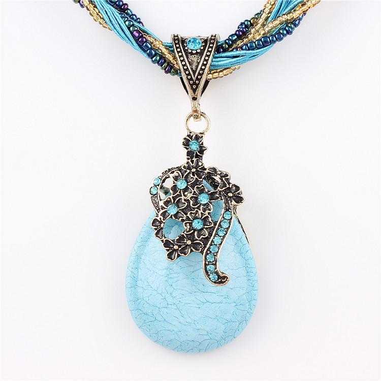 FREE Crystal Stone Pendant Necklace-Necklace-Kirijewels.com-sky blue-Kirijewels.com