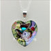 Murano Glass Heart Dragonfly Necklace-Pendant Necklaces-Kirijewels.com-multi-Kirijewels.com