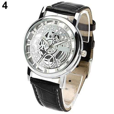 Free Skeleton Sports Dress WristWatch-Watch-Kirijewels.com-Black S White D-Kirijewels.com