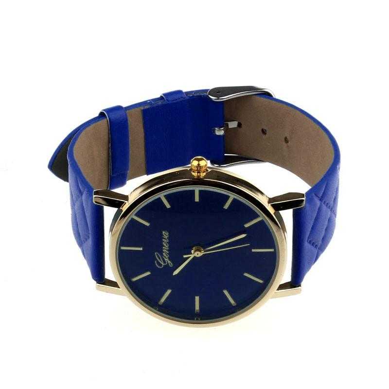 Geneva Casual Leather Analog Wristwatch-Women's Watches-Kirijewels.com-Blue-Kirijewels.com