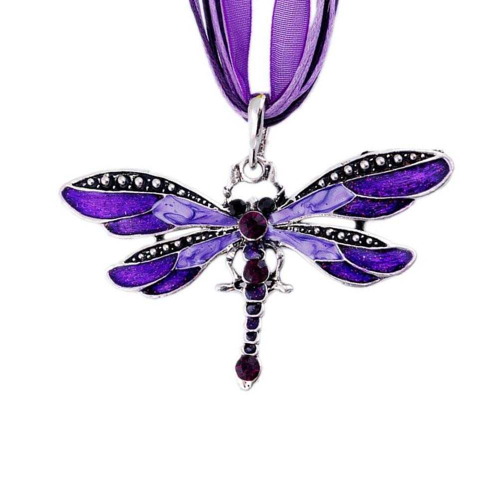 Free Dragonfly Necklace-Necklace-Kirijewels.com-Purple-Kirijewels.com