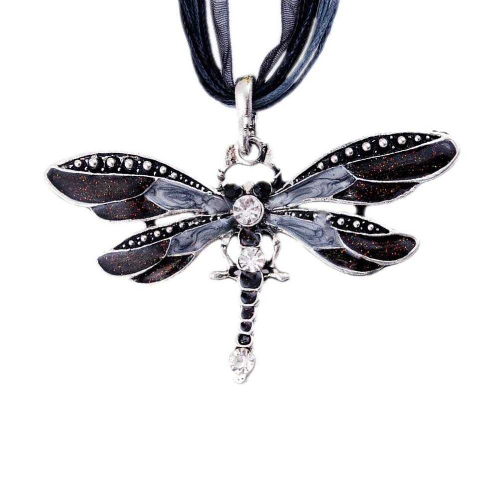 Free Dragonfly Necklace-Necklace-Kirijewels.com-Black-Kirijewels.com