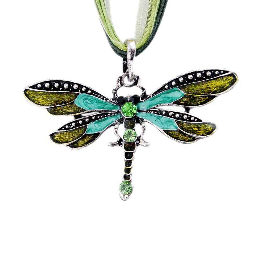 Free Dragonfly Necklace-Necklace-Kirijewels.com-Green-Kirijewels.com
