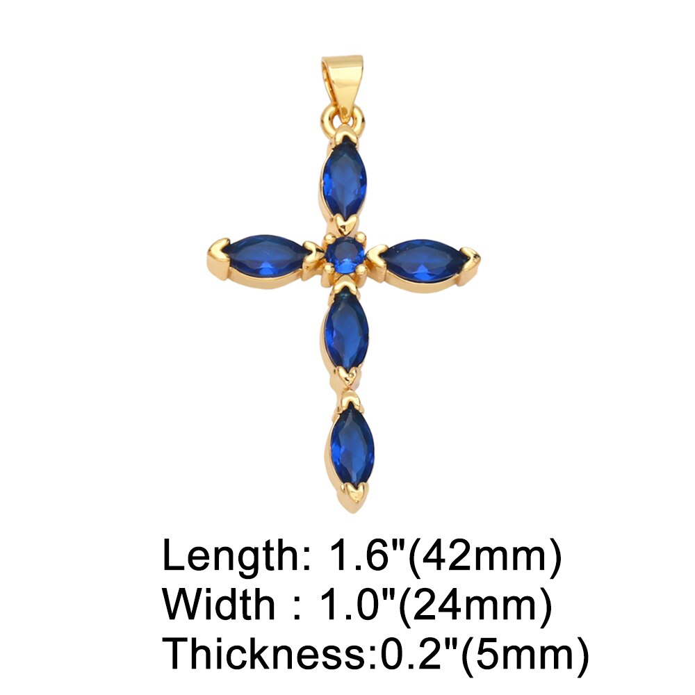 Rainbow Colorful Cross Pendant