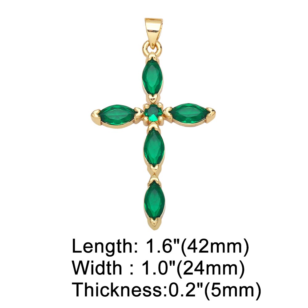 Rainbow Colorful Cross Pendant
