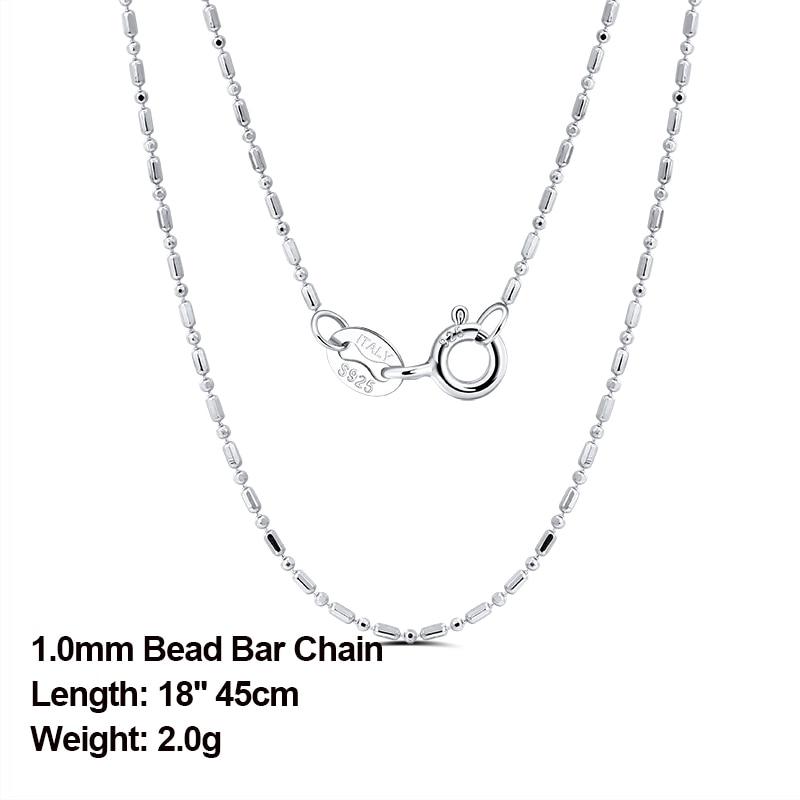 Mila Genuine 925 Sterling Silver Chain Necklace - Kirijewels.com