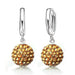 PATICO Real Pure 925 Sterling Silver Disco Ball Hoop Earrings-Drop Earrings-Kirijewels.com-beige-Kirijewels.com