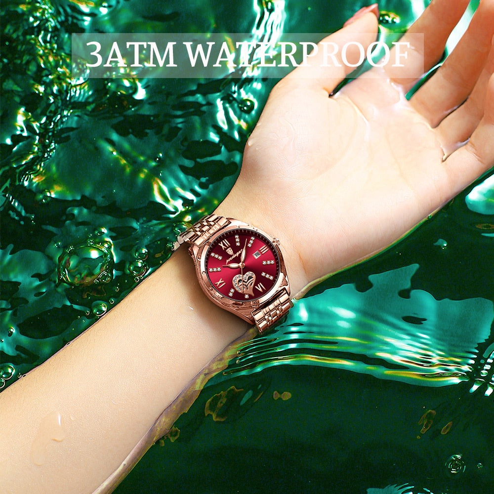 Romatic Stainless Steel Waterproof Wrist Watch
