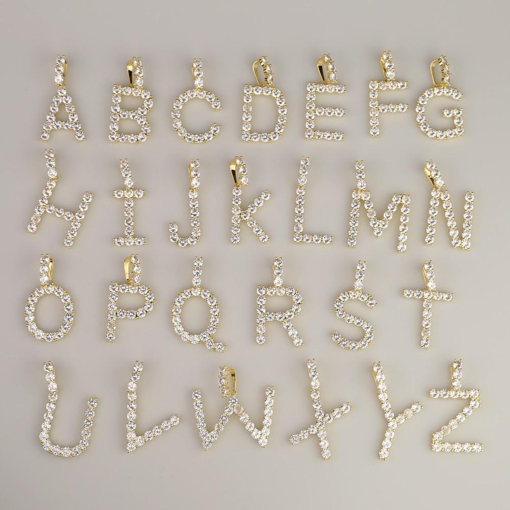 Tennis Chain Bubble Letter Necklace - Kirijewels.com