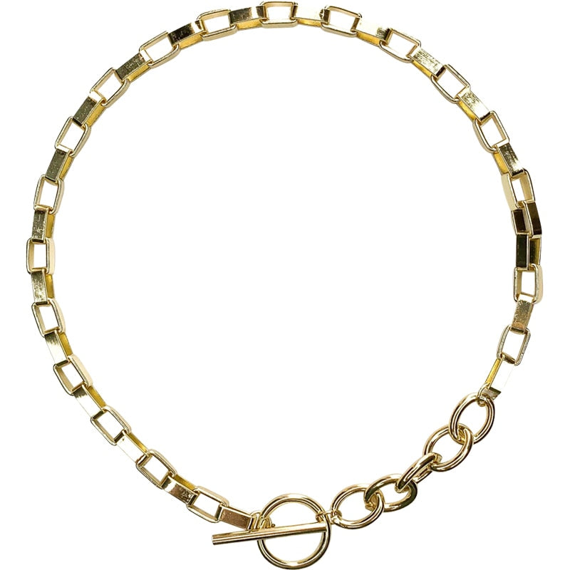 Trinity Toggle Clasp Choker Necklace