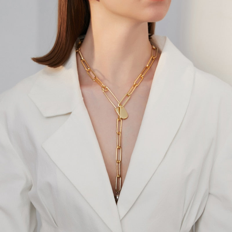 Trinity Toggle Clasp Choker Necklace