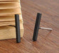 Simple T Bar Stud Earrings-earrings-Kirijewels.com-black-Kirijewels.com