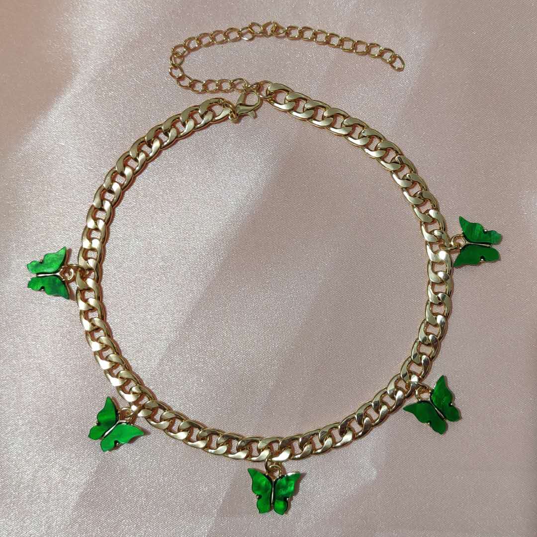 Olivia Neck Chain Butterfly Pendant Necklace