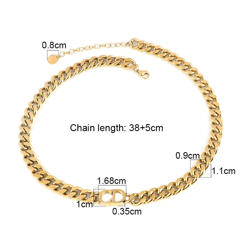 Trinity Stainless Steel Thick Chain Necklace