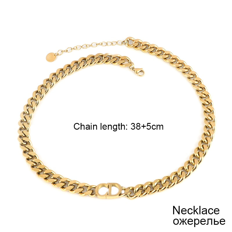 Trinity Stainless Steel Thick Chain Necklace