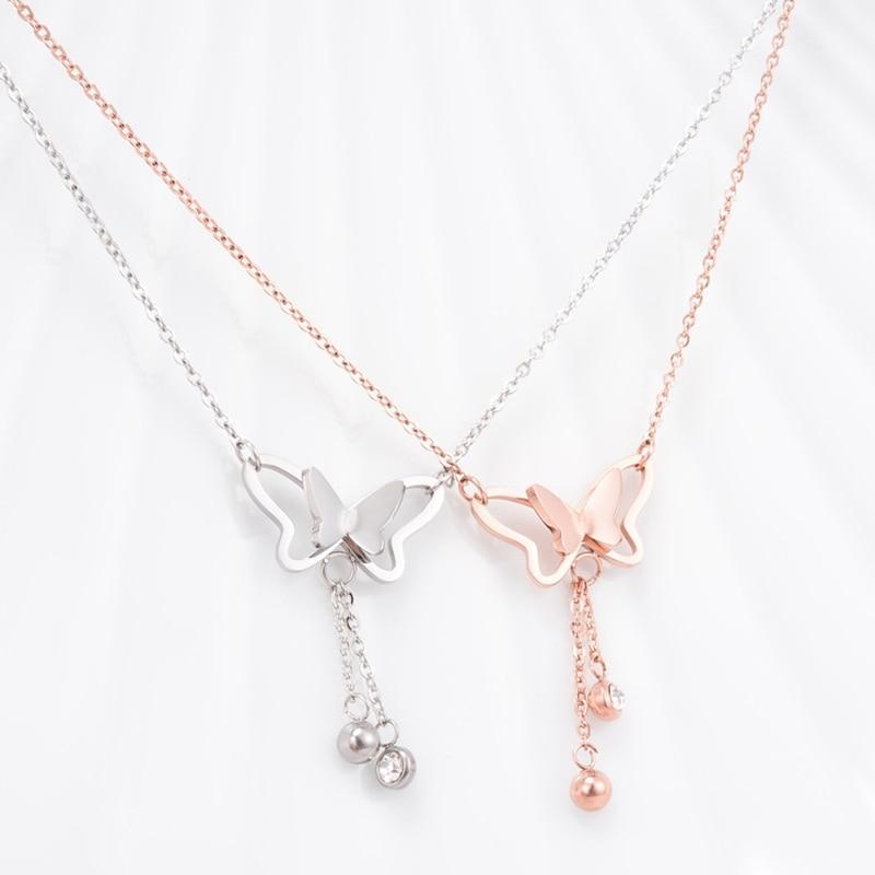Meadow Crystal Butterfly Necklace - Kirijewels.com