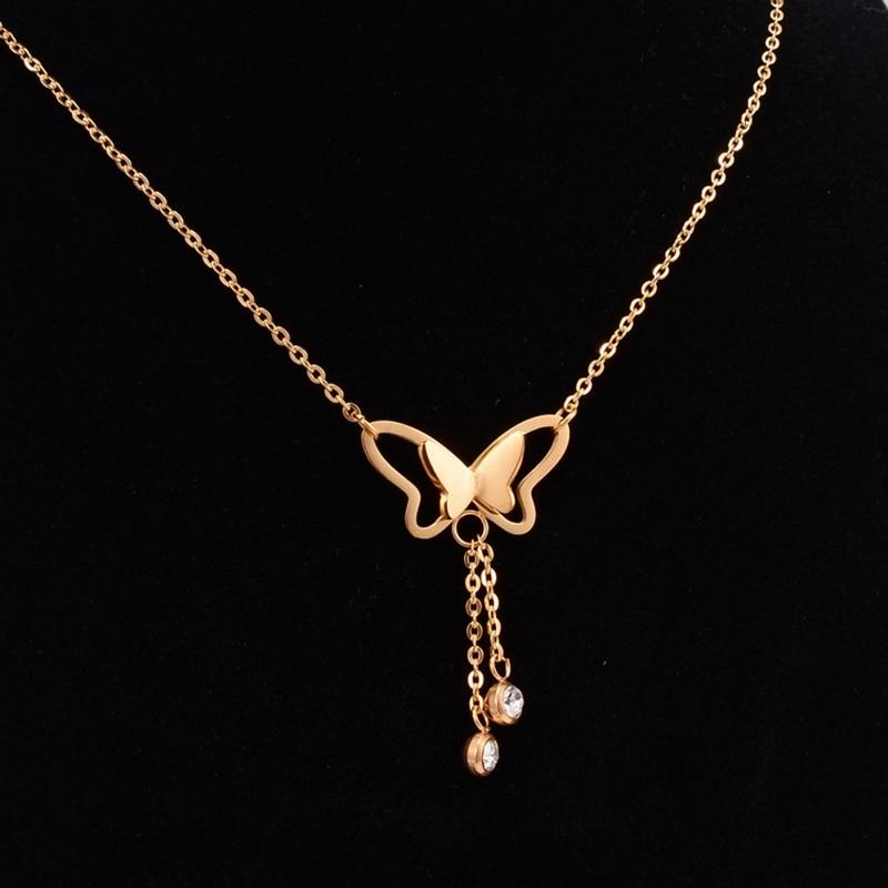 Meadow Crystal Butterfly Necklace - Kirijewels.com