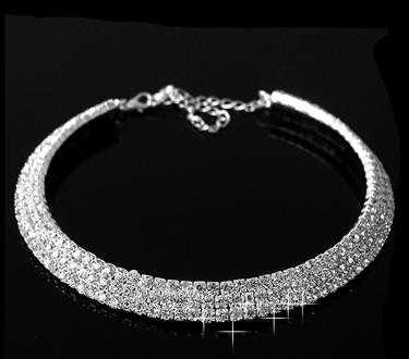 Free Crystal Wedding Birthday Necklace-Necklace-Kirijewels.com-5 Rows-Kirijewels.com