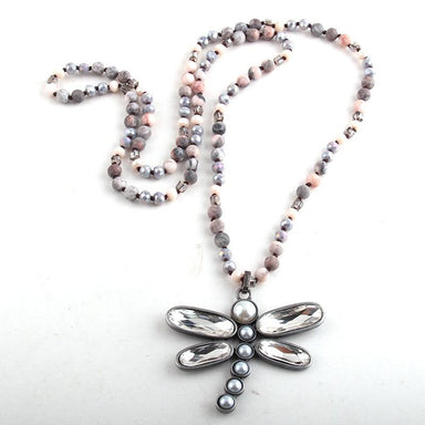 Bohemian Knotted Dragonfly Necklace - Kirijewels.com