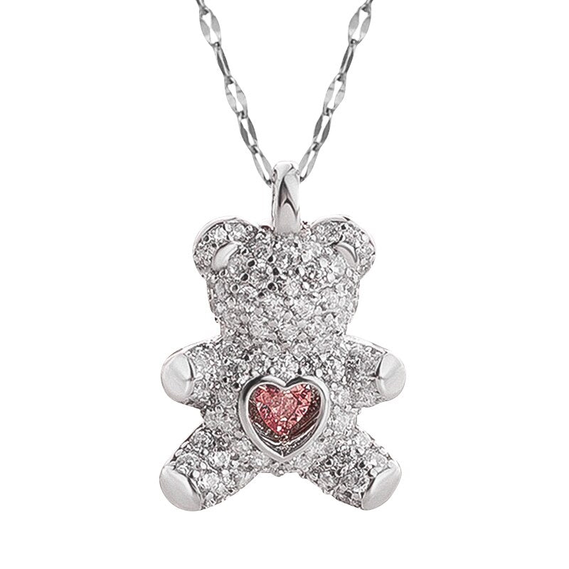 Bella Stainless Steel Bear Necklace